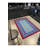 Blue Colored Heart Patterned Modern Geometric Woven Floor Carpet-1184606786