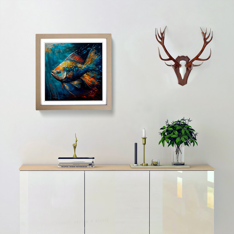 Single Picture Frame Print on Wood, Oak