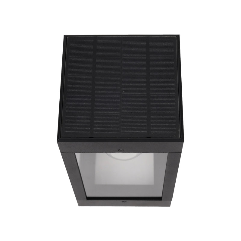 Wodina Outdoor Aluminum Solar Wall Lantern with LED Edison Bulb