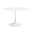 Table de salle à manger 4-6 sièges blanche, 42,1 po avec plateau d'usure et pieds en métal-721570922