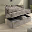 Canapé inclinable moderne double, tissu chenille avec repose-pieds de rangement pour la maison