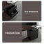Bureau rectangulaire en bois manufacturé noir + acier au carbone avec 2 tiroirs-109690990