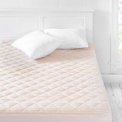 Organic Striped Mattress Pad