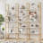 71 Inches Triple 5 Tier Book Shelf, Industrial Large Bookcase With Storage Cabinet Sturdy Metal Frame, Freestanding Display Shelving Unit-1563372528