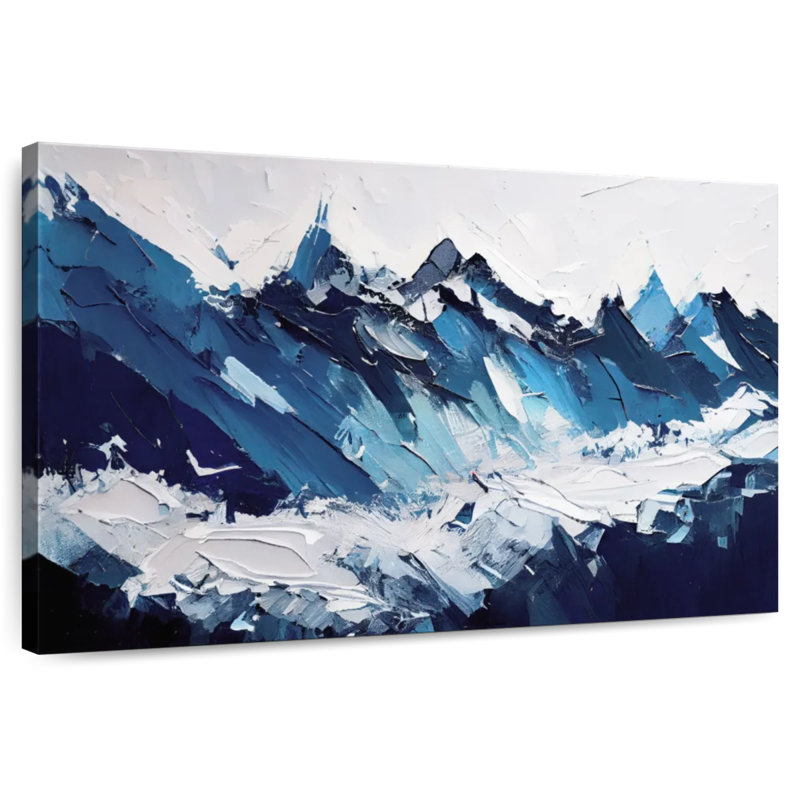 Avery, montagnes bleues abstraites, H 24 po x l 36 po