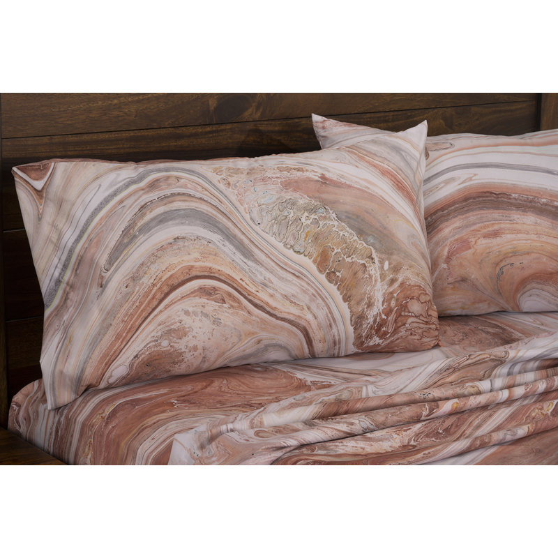 Full Size Earth Tones Polyester Microfiber Sheet Set