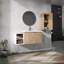 Meuble-lavabo mural de 42 po avec lavabo et armoire latérale, portes à fermeture douce, 00112IMO-0630IMO-0612GWH (KD-Packing)