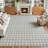Modern Plaid Area Rugs in Beige/Gray, Indoor Large Living Room Rugs, Soft Washable Non-Slip Rugs, Oeko-Tex Certified-1484686845-1484686847