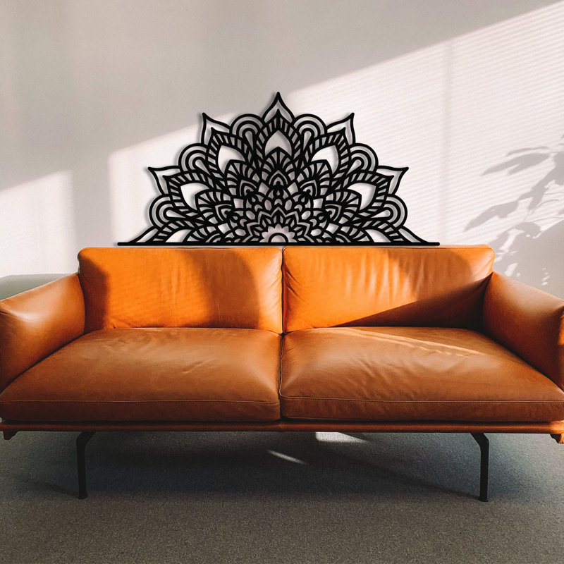 Superbe accessoire mural décoratif en métal, finition noire, 63,0 po x 30,3 po | Fabrication 100% métal, épaisseur: 0,05 pouce | Idéal pour la décoration intérieure, l'esthétique moderne, durable et élégante