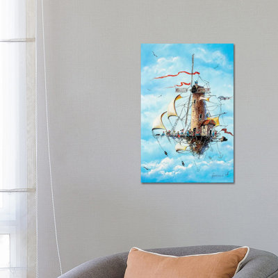 Windmill And Its Inhabitants by Natalia Grinchenko - Wrapped Canvas Print