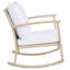 Chaise berçante d'extérieur en osier / rotin avec coussins Cummington-49844338
