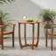 Table d'appoint d'extérieur ronde en bois d'acacia-1044247401