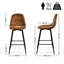 Swivel Upholstered Counter Stool with Metal Frame