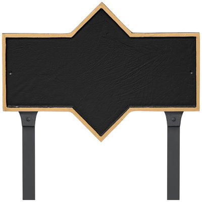 Plaque d'adresse rectangulaire avec piquet de jardin Piedmont