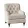 Fauteuil à coussin en duvet capitonné Devan
