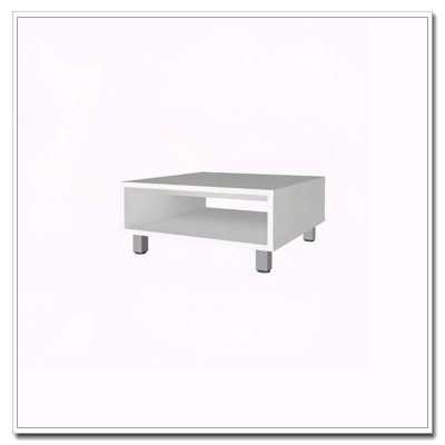 White Coffee Table With Open Storage