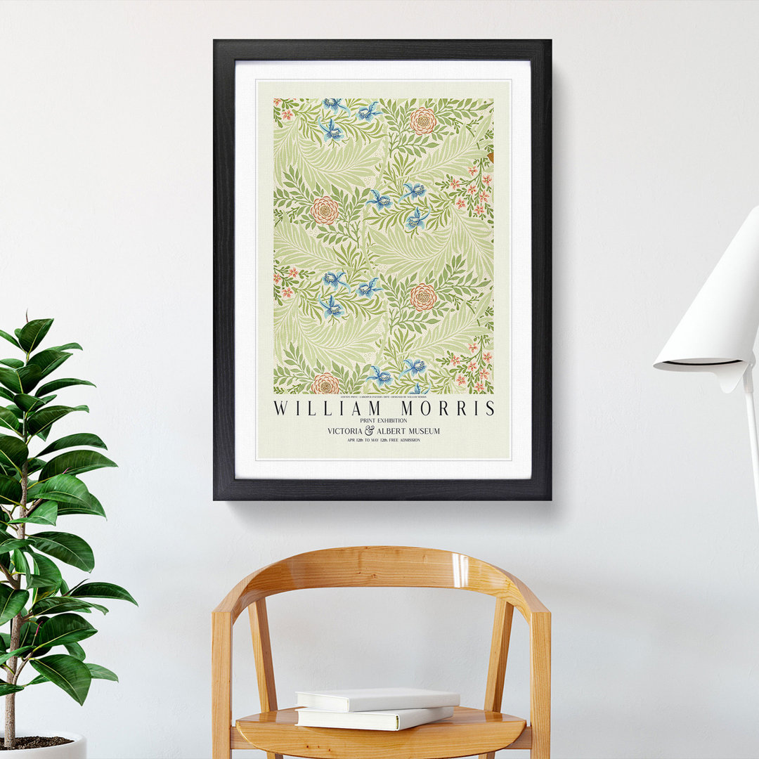 Larkspur Pattern with Border by William Morris - Picture Frame Painting
