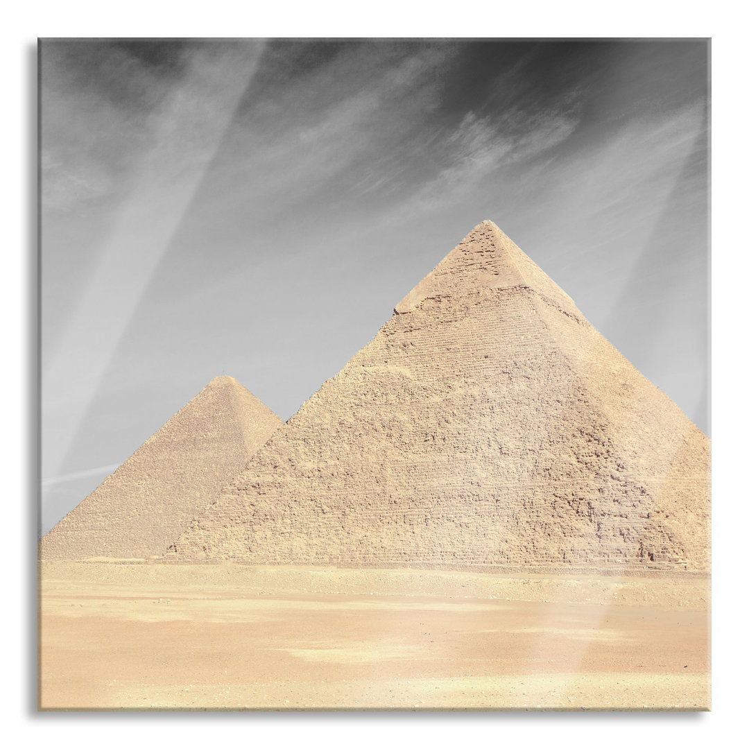 Ungerahmter Grafikdruck auf Glas "Pyramids of Giza"