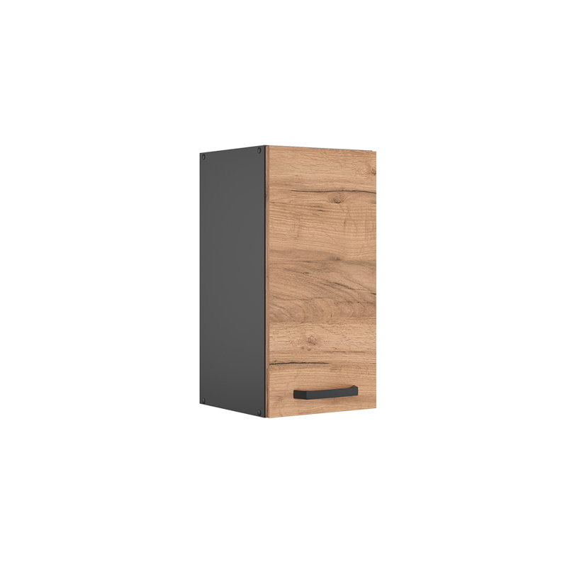 Biagio 60Cm H x 30Cm W x 31Cm D Oak Wall Unit, Brown/Grey