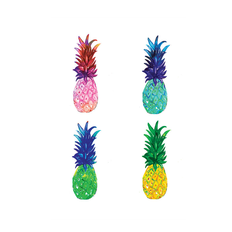 Pineapple by Rongrong DeVoe - Wrapped Canvas Painting, 66.04 cm H x 45.72 cm W x 1.91 cm D