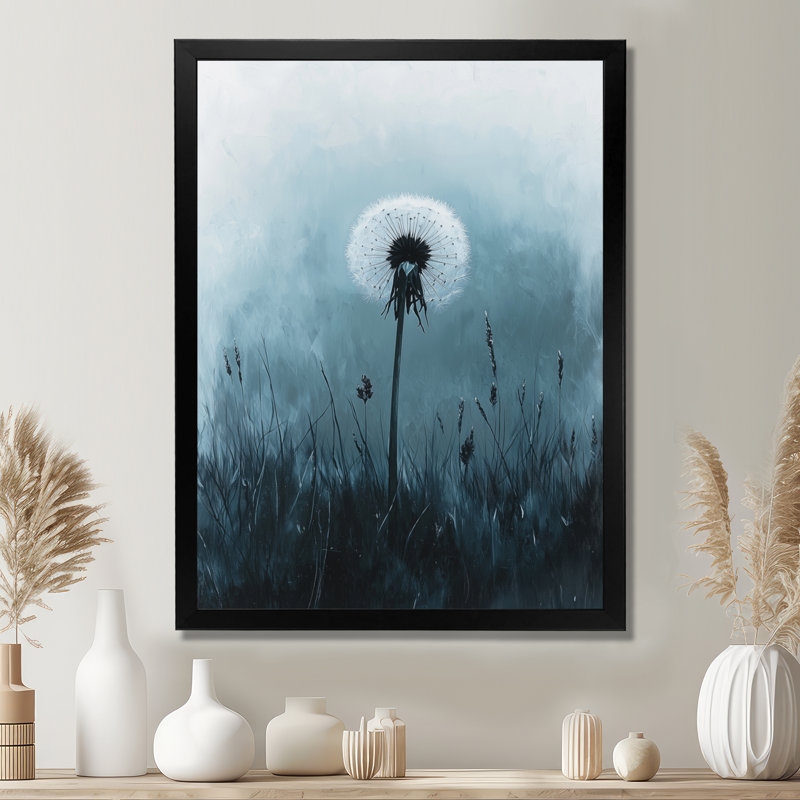 Hubbell - Floral Wall Decor, H 32 po x l 24 po, Noir, noir, noir, noir, Reproduction encadrée sans passe-partout