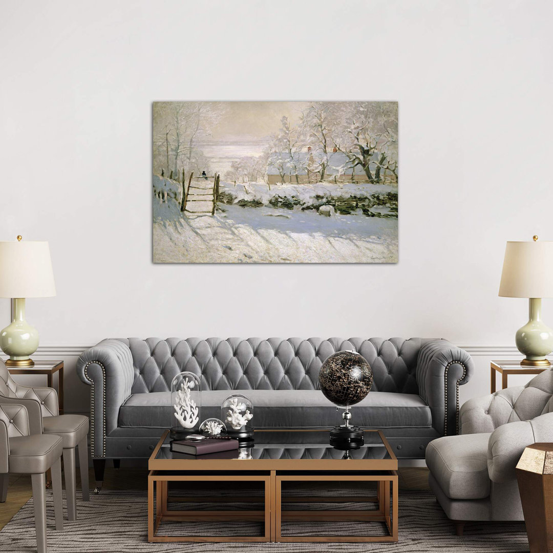 The Magpie, 1869 by Claude Monet - Wrapped Canvas Painting