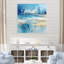 «Blue and beige Tranquility beach II - Coastal Minimalisme», art mural-1076885191-1076885193