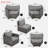 Brusnice 9-pieces Outdoor Half-moon Wicker Patio Sofa Set With 1 Nesting Coffee Table And Tempered Glass Top