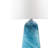20" Elegant Blue Confetti Glass Table Lamp with Acrylic Base and White Drum Shade