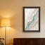 Art mural sur toile bleu et blanc avec tourbillons de marbre liquide et taches d'or-228452158