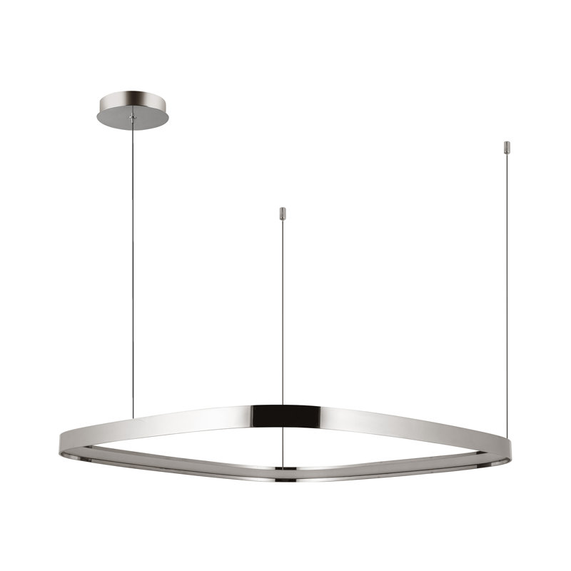 Yukon 1 - Light LED Pendant, 1.5" H x 31.5" W x 31.5" D, Polished Nickel