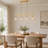 32" 4-Light Modern Gold Crystal Linear Pendant with Adjustable Height for Kitchen Island & Dining Table
