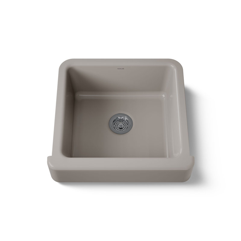 Whitehaven Self-Trimming 24" L x 22" W Farmhouse Kitchen Sink, Gray Lavender