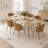 Atkins 6 - Person Dining Table Sets With Expandable Table & 6 Upholstered Fabric Chairs