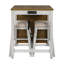 Ensemble de table de bar 3 pièces avec prise de courant et 2 tabourets rembourrés-158954062