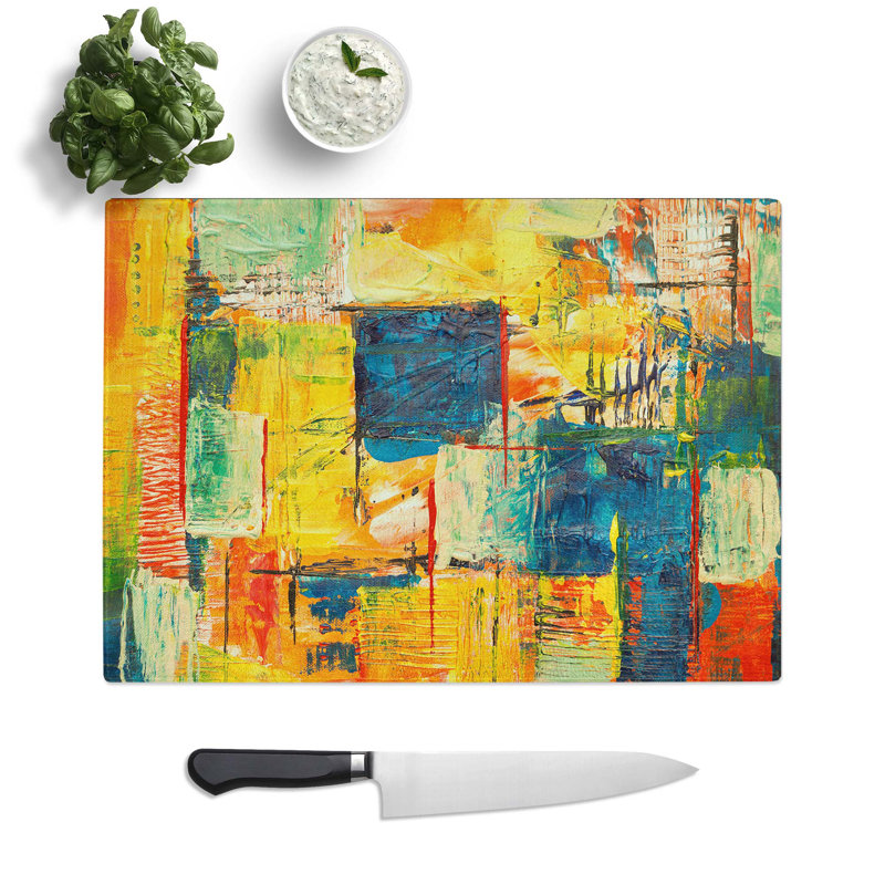 Tempered Glass Art Painting Vol.302 Chopping Board, 28.5 cm W x 20 cm L