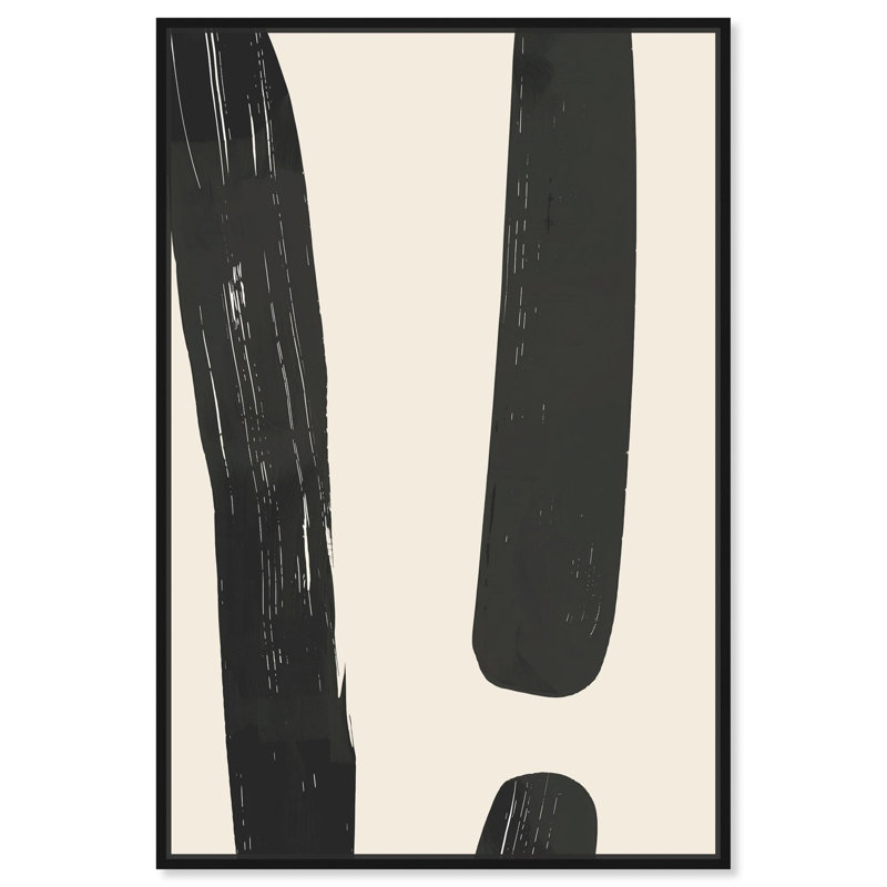Décoration murale moderne Contempogeo III , Cadre flottant noir, H 55 po x l 37 po