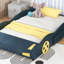 Lit plateforme double en forme de voiture de course avec rangement, aucun sommier requis-118038060-118038058
