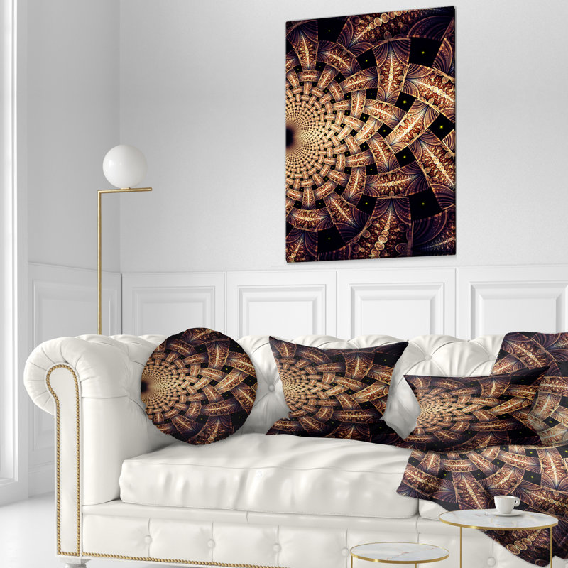 Coussin lombaire à motif floral fractal
