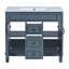 Meuble-lavabo moderne de 36 po avec lavabo supérieur, portes à fermeture douce et tiroirs pour un rangement efficace-537482038