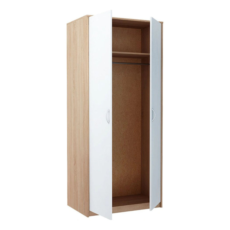 2 Door Wardrobe, Sonoma/White
