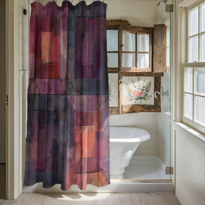 Rideau de douche Vintage - mauve rétro