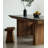 Black rectangular solid wood dining table
