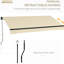 Auvent de terrasse rétractable à manivelle manuelle 12 pi x 10 pi, tissu 280 g / m², structure en aluminium robuste, beige pour terrasse, balcon, auvent de pare-soleil de jardin rétractable, avec contrôle, robuste