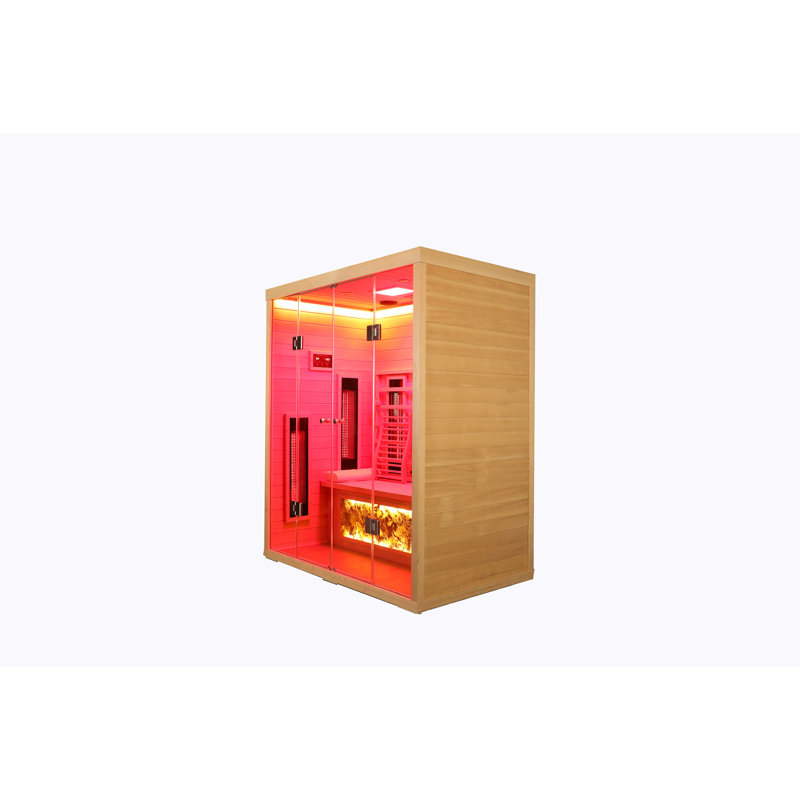 Sauna à infrarouges lointains pour l'intérieur de la pruche pour 3 personnes