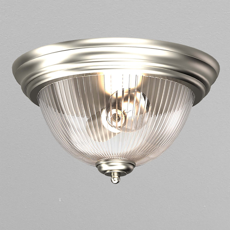 Plafonnier encastré rond en nickel brossé 1 lumière Eustaquia