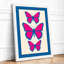 Magenta Butterflies Modern - Framed Print-790354974-790354972