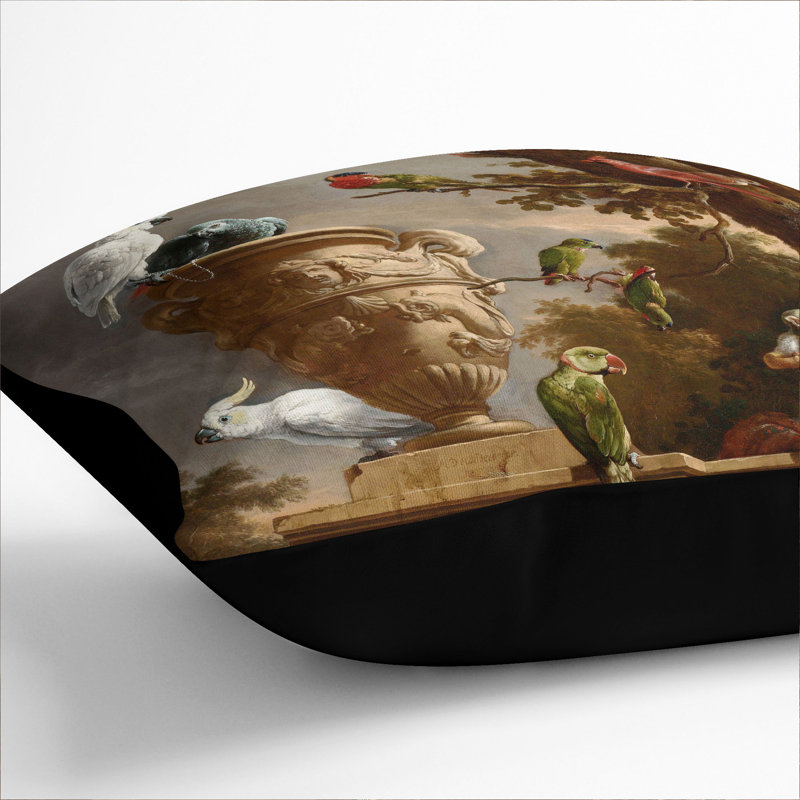 Menagerie Square Throw Cushion, 55cm H x 55cm W x 20cm D, Black