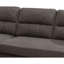 Ensemble de canapé modulaire réversible en polyfibre brun clair