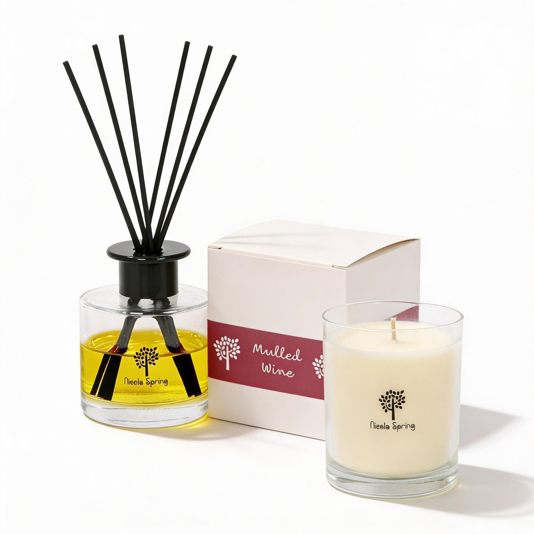 Nicola Spring - Scented Candle & Diffuser Set - Mulled Wine - 160g - Image 2